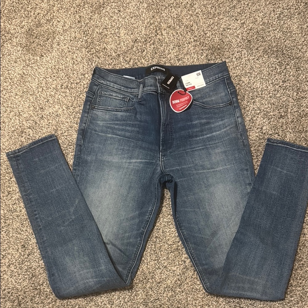 Express Blue High Rise Jeans Modern Fit